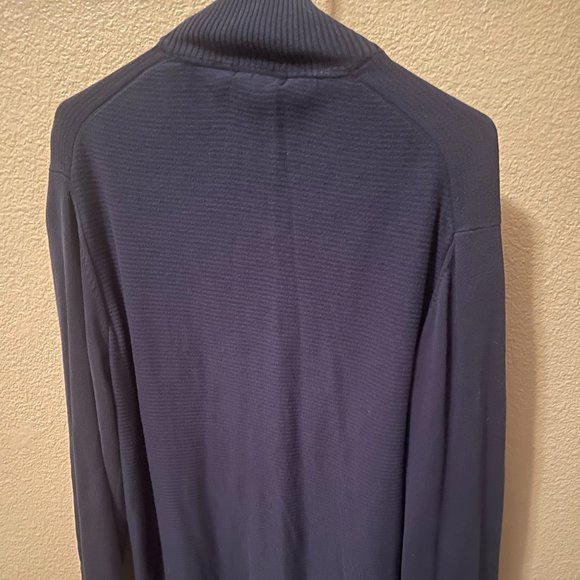 Alfani Men's 1/4 Knit Sweater, Blue, Large - Picture 2 of 3